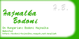 hajnalka bodoni business card